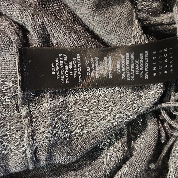White House Black Market Metallic Fringe Sweater - Picture 7 of 7